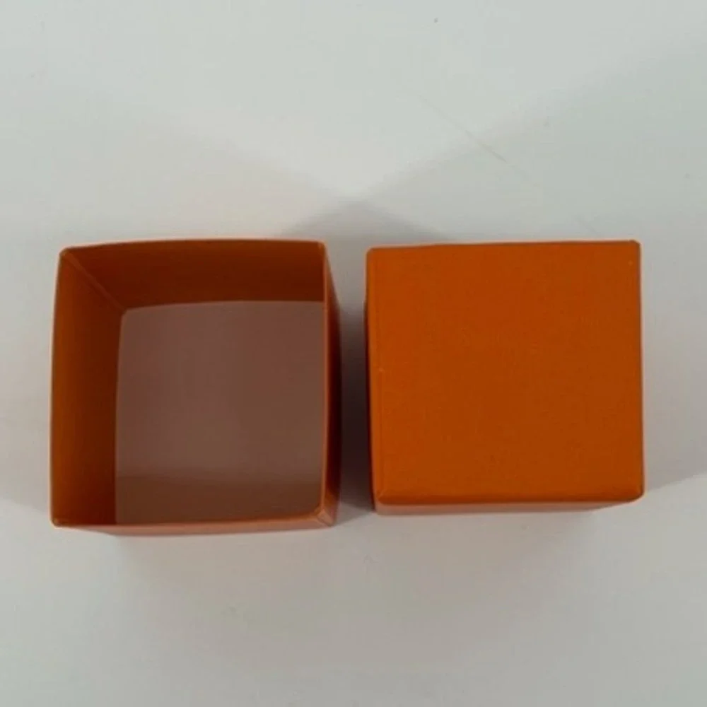 Hermes Paris Small Orange Jewelry Gift Box Sliding Drawer 2.5x1.5x1.5 Inch